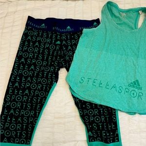 Stella Sport matching leggings and tank top. leggings size L and top size M.